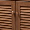Baxton Studio Coolidge Walnut Finished 5-Shelf Wood Shoe Storage Cabinet with Drawer 156-9389 - alternate 3